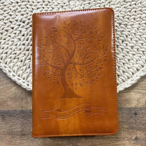 SohoSpark Tree Writing Faux Leather Journal Diary Refillable Notebook 6 x 8.75 - Picture 1 of 6